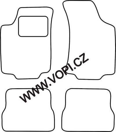 Textil-Autoteppiche Volkswagen Golf 3/ Vento 1991 - 1997 Carfit (4902)